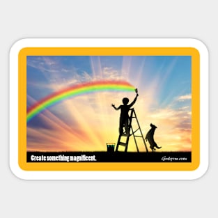 Painting rainbow Sticker